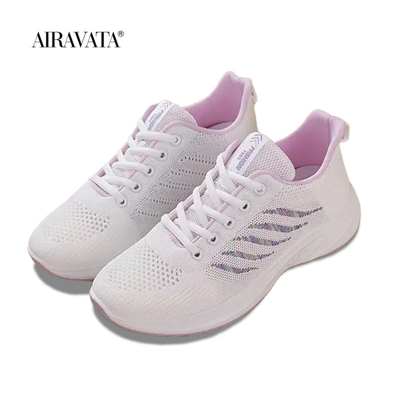 Womens Fashion Casual Sports Shoes Breathable Mesh Flat Ladies Outdoor Tennis Running Shoes